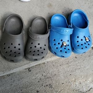 2 pairs of Toddler Crocs
